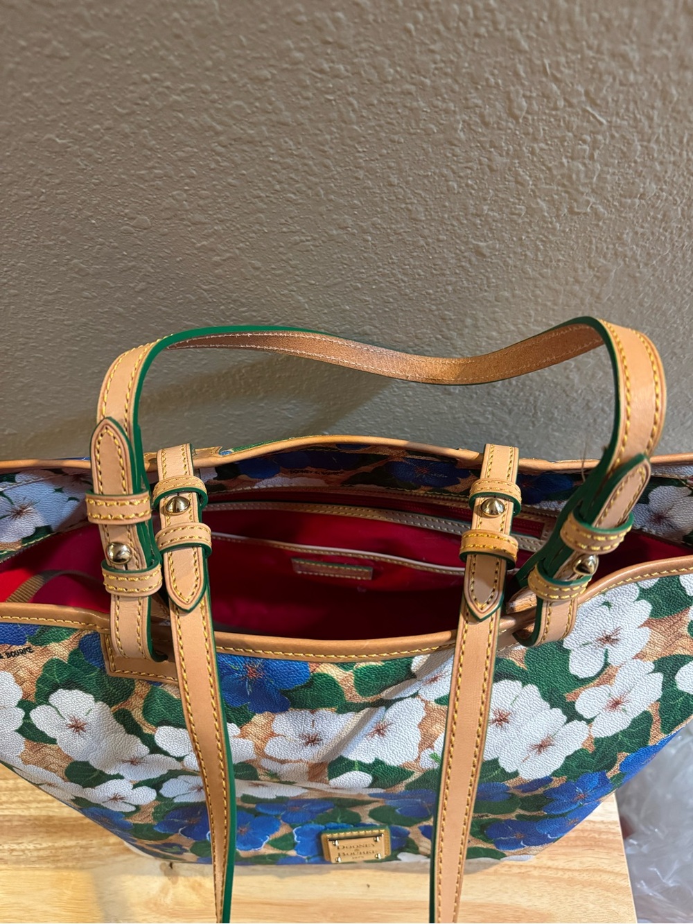 Dooney & Bourke Large Coated Cotton Floral Tote - Picture 4 of 14